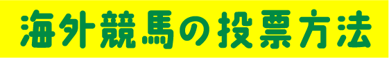 海外競馬の投票方法